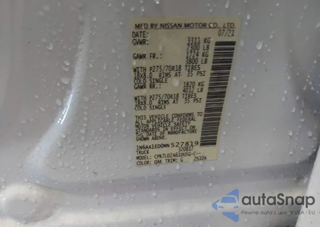 1N6AA1ED0MN527819: 43427833