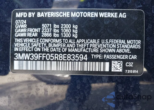 3MW39FF05R8E83594: 43427849