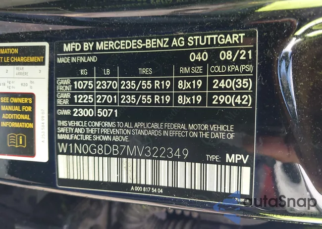 W1N0G8DB7MV322349: 43427981