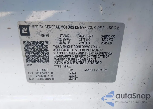 3GNAXKEV3ML303662: 43428036