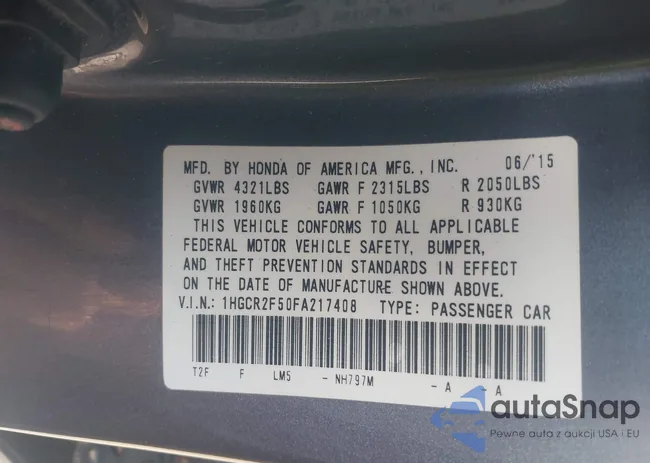 1HGCR2F50FA217408: 43428065