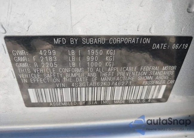 4S3GTAB62K3746271: 43427359