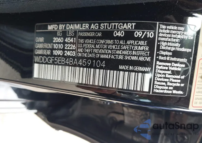 WDDGF5EB4BA459104: 43427536