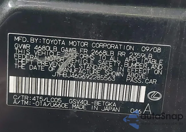 JTHBJ46G692285563: 43428595