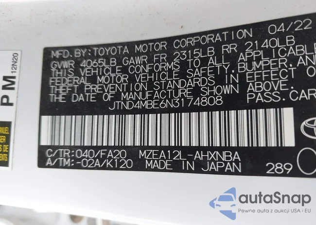 JTND4MBE6N3174808: 43428787