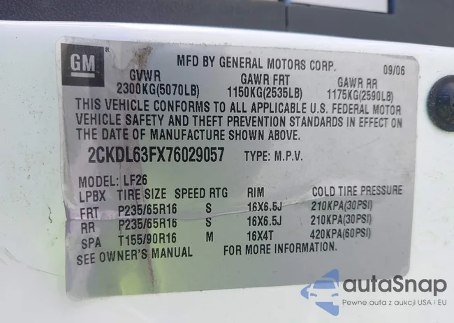 2CKDL63FX76029057: 43428850