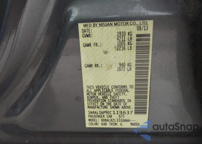 1N4AL3AP9EC119637: 43428968