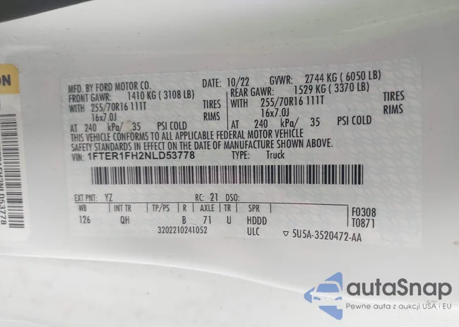 1FTER1FH2NLD53778: 43429054