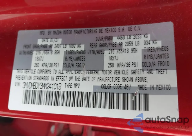 3MVDMBDY3MM241019: 43429090