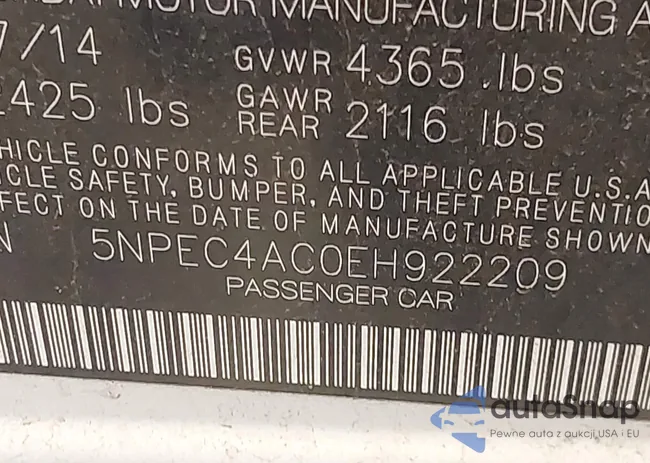 5NPEC4AC0EH922209: 43429155