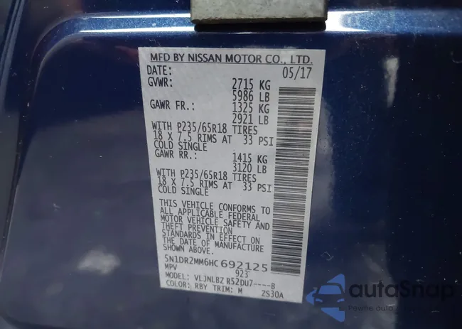 5N1DR2MM6HC692125: 43428169