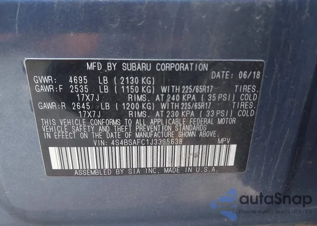 4S4BSAFC1J3385638: 43428281