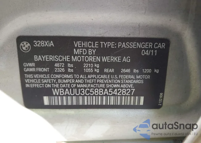 WBAUU3C58BA542827: 43428298