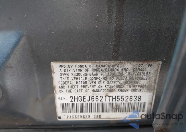 2HGEJ6621TH552638: 43428395