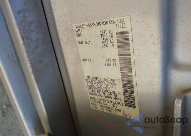 1N4AL2AP5CN505063: 43429573