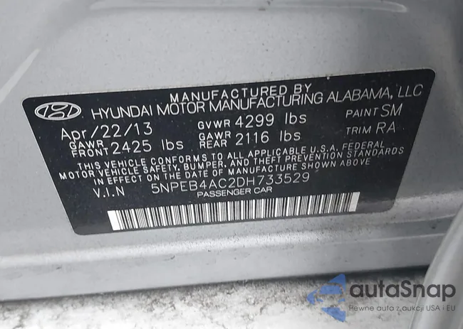 5NPEB4AC2DH733529: 43429588