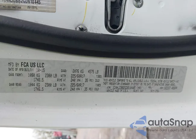 1C4NJDBB2GD610445: 43429600