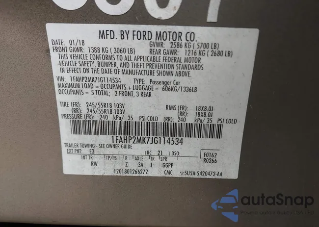 1FAHP2MK7JG114534: 43429638