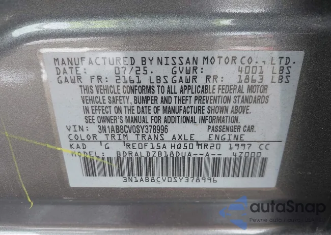 3N1AB8CV0SY378996: 43429666