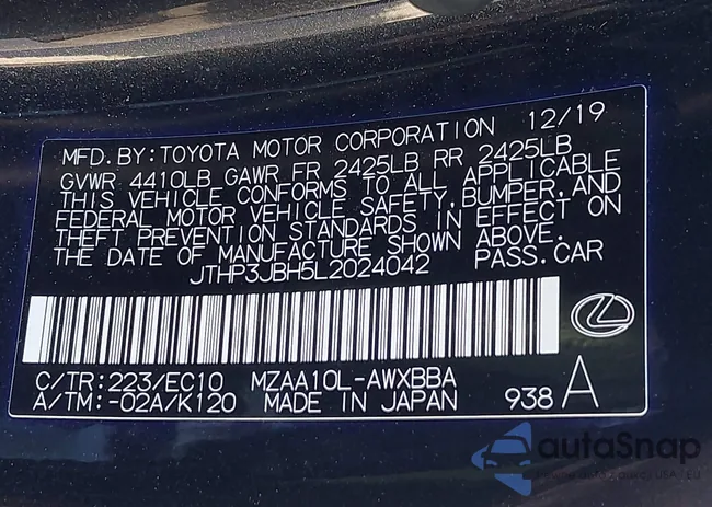 JTHP3JBH5L2024042: 43429739