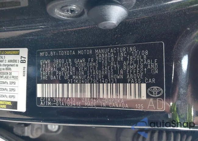 2T1KU40E79C140131: 43429791