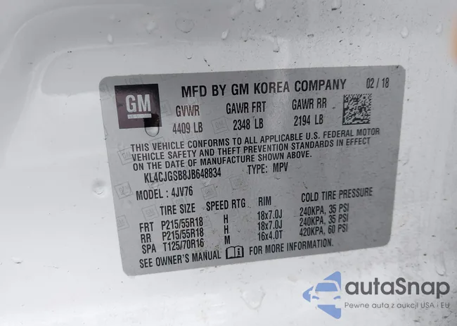 KL4CJGSB8JB648834: 43429799