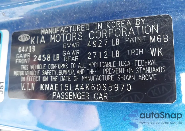 KNAE15LA4K6065970: 43429809