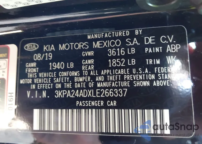 3KPA24ADXLE266337: 43429846