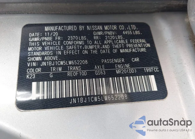 JN1BJ1CW5LW652208: 43430082