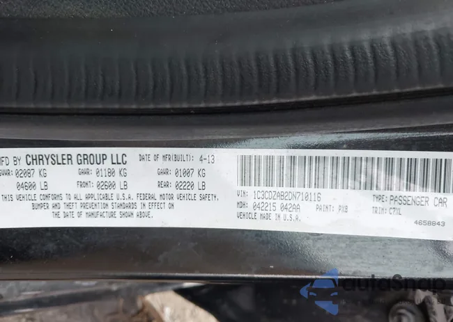 1C3CDZAB2DN710116: 43429210