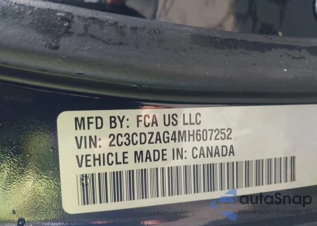 2C3CDZAG4MH607252: 43430808