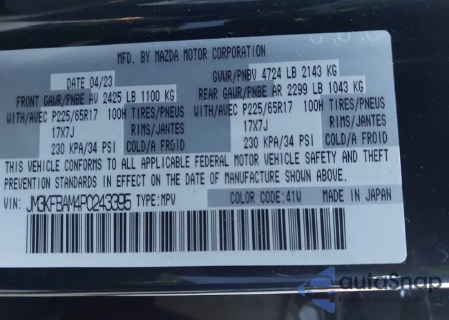 JM3KFBAM4P0243395: 43430851