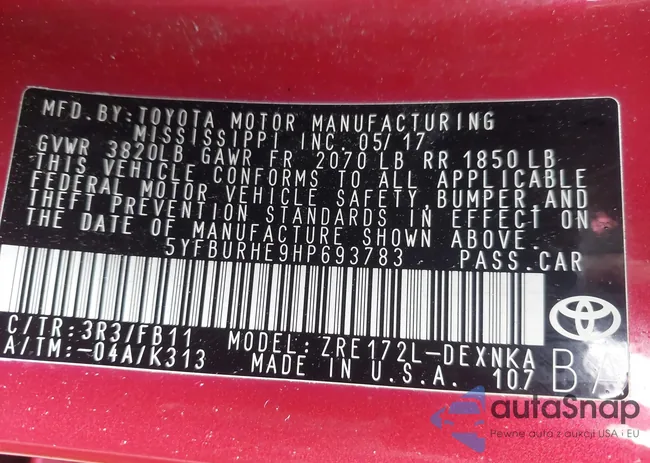 5YFBURHE9HP693783: 43430859