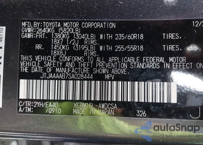 JTJAAAAB7SA028444: 43431023