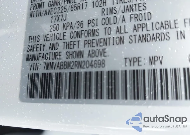 7MMVABBM2RN204698: 43431153