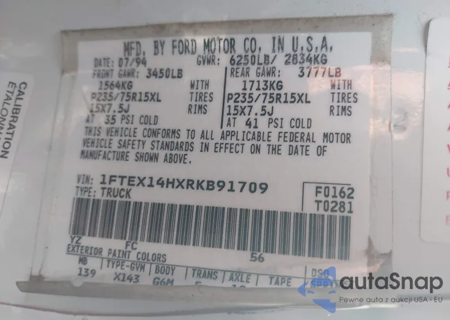 1FTEX14HXRKB91709: 43430273