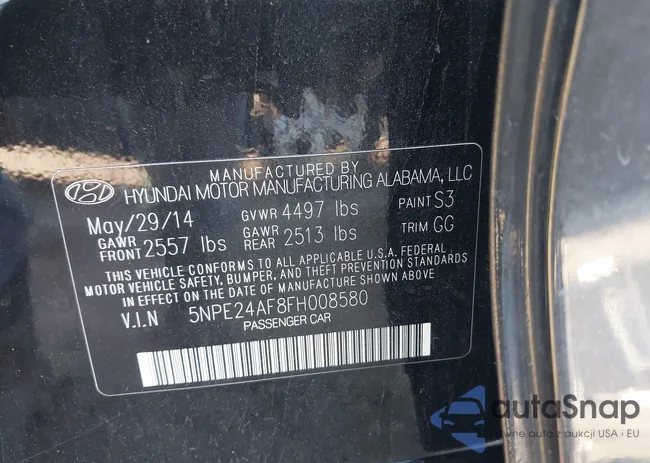 5NPE24AF8FH008580: 43430397