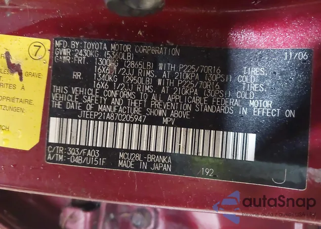 JTEEP21A870205947: 43431557