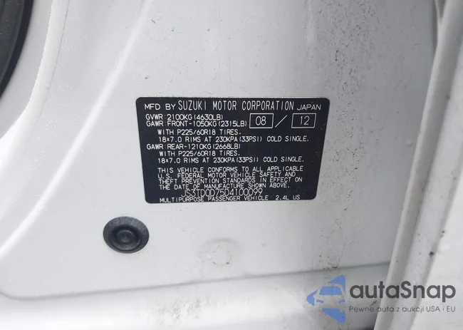 JS3TD0D75D4100099: 43431617