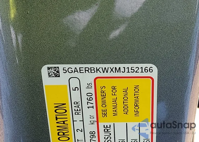 5GAERBKWXMJ152166: 43431667