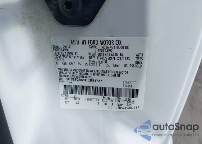 1FTBF2A61DEB81737: 43431754