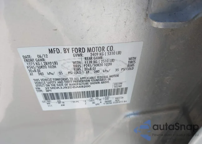 2FMDK3J92DBA68200: 43431855