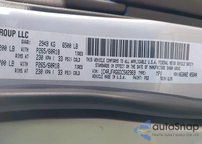 1C4RJFAG6DC502969: 43431940