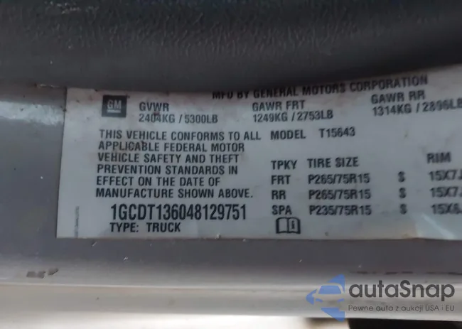 1GCDT136048129751: 43431956