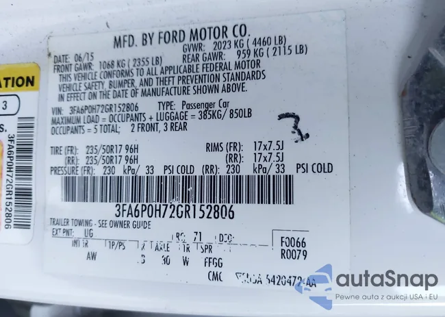 3FA6P0H72GR152806: 43431164