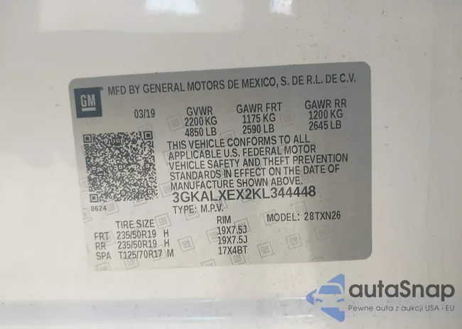 3GKALXEX2KL344448: 43431175