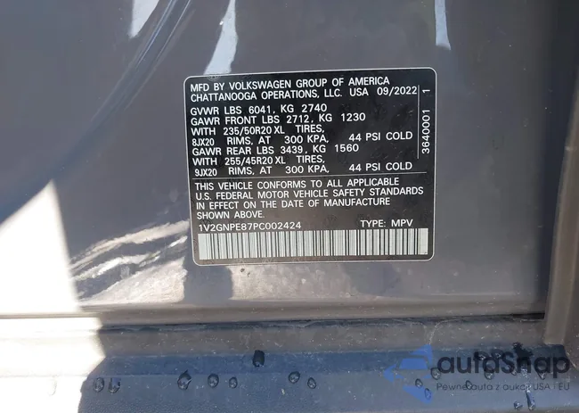 1V2GNPE87PC002424: 43431313