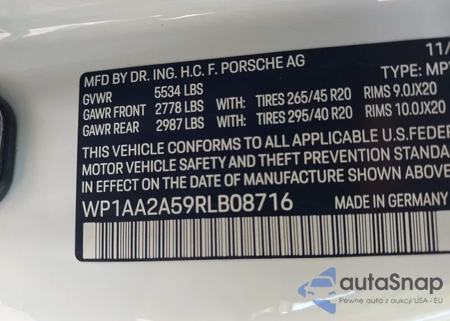 WP1AA2A59RLB08716: 43431370