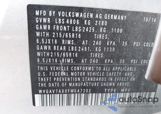 WVGAV7AX0FW547202: 43431482