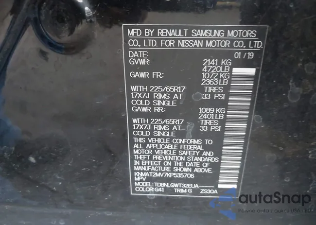 KNMAT2MV7KP535706: 43431538